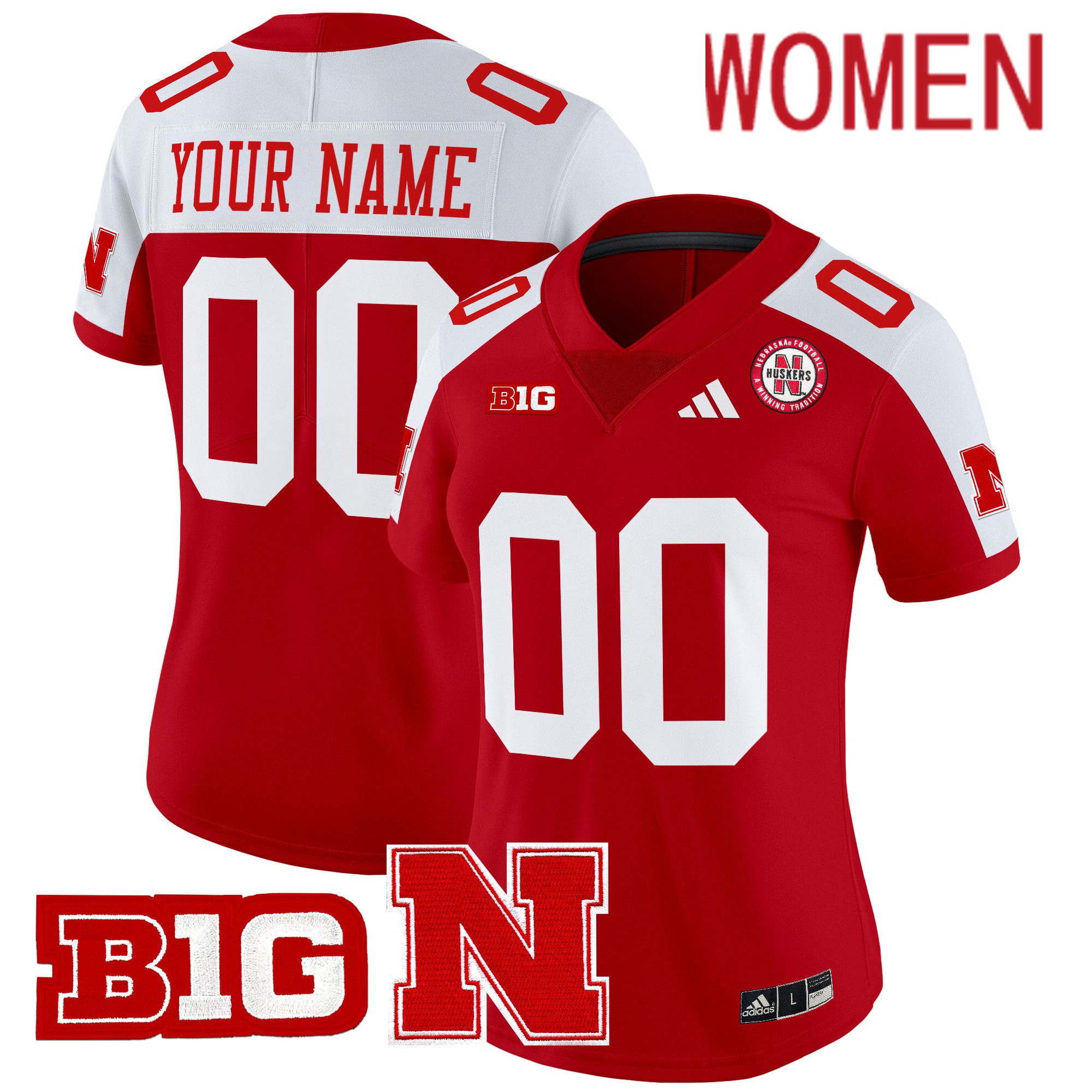 Women Nebraska Cornhuskers Red 2024 Vapor Limited Custom NCAA Jersey style 1